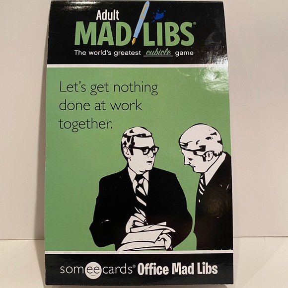 Someecards Office Adult Mad Libs Worlds Greatest Cubicle Game Poshmark